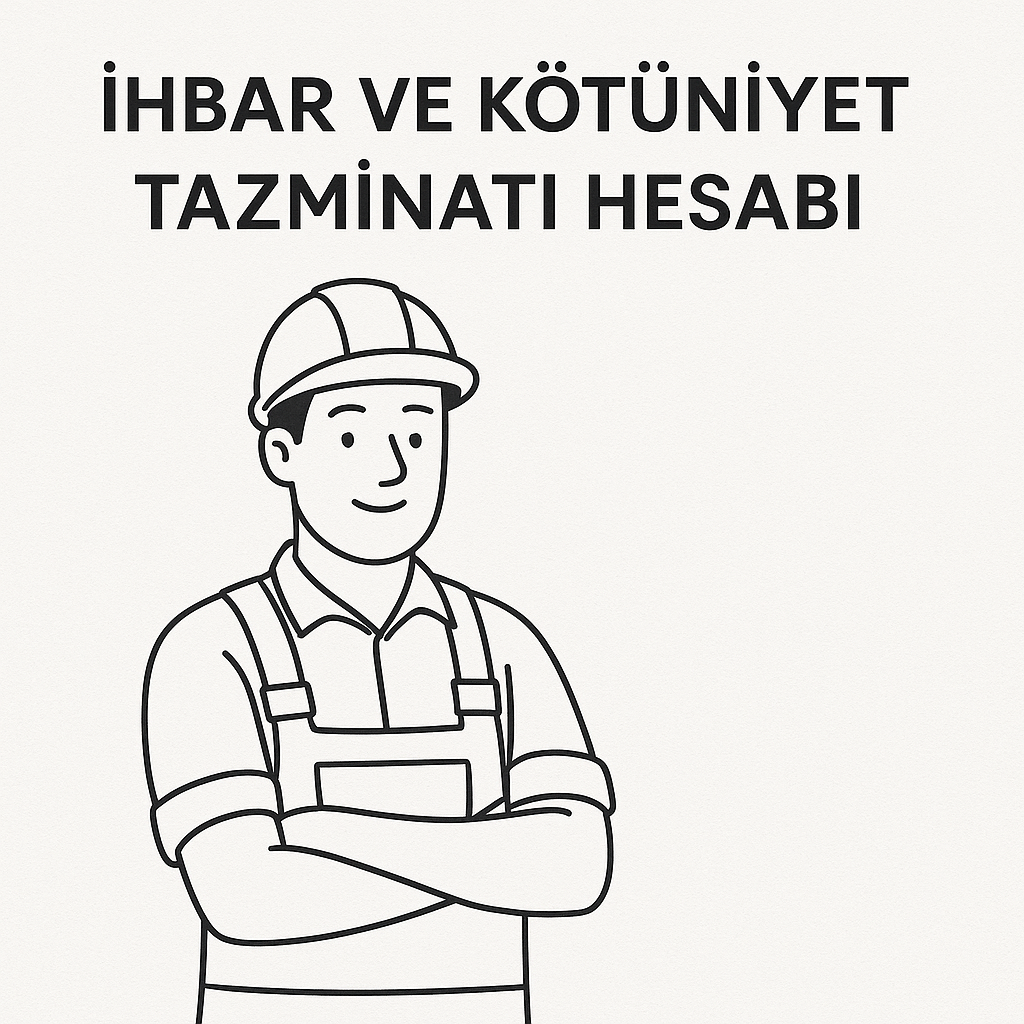 ihbar kötü niyet tazminat hesabı